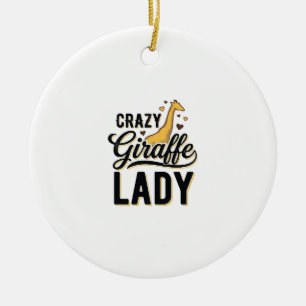 Décoration En Céramique Chemise à motif de gravure vintage Crazy Giraffe L