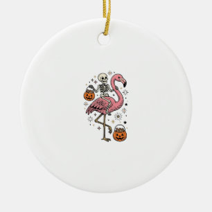 Décoration En Céramique Chemise de bonbons d'Halloween de flamant rose che