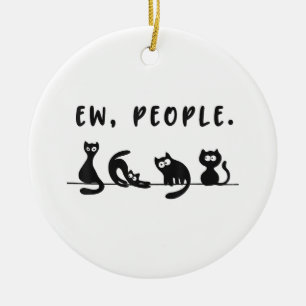 Décoration En Céramique Chemise de chat noir drôles femmes nouvelles perso