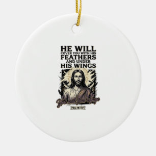 Décoration En Céramique Chemise de gravure vintage Jésus Psaume chrétien 9