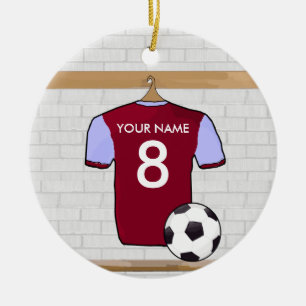 Décoration En Céramique Chemise de soccer personnalisable (clarette)