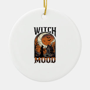 Décoration En Céramique Chemise de sorcière Halloween Design de Lune Hanté