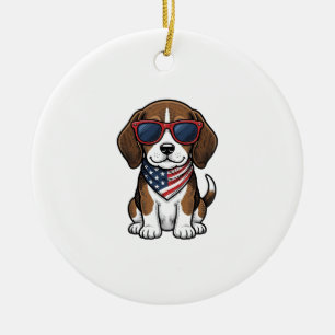 Décoration En Céramique Chemise lunettes de soleil pour chiot Beagle patri