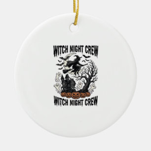 Décoration En Céramique Chemise sorcière vintage nuit de coven Halloween G