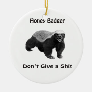 Décoration En Céramique chérie Badger Ne donne pas de merde