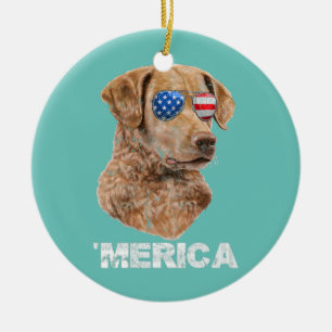Décoration En Céramique Chesapeake Bay Retriever lunettes de soleil États-