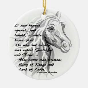 Décoration En Céramique Cheval blanc d'un roi