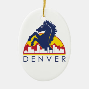 Décoration En Céramique Cheval bleu Denver