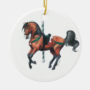 Décoration En Céramique cheval de carrousel
