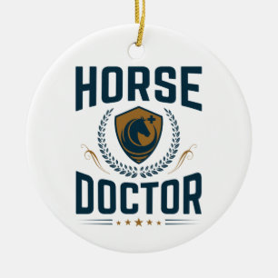 Décoration En Céramique Cheval Doctor Equine Vétérinaire