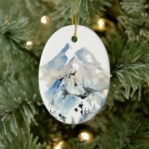 Cheval et Montagnes personnalisés Noël