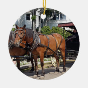 Décoration En Céramique Cheval et transport sur l'île Mackinac MI