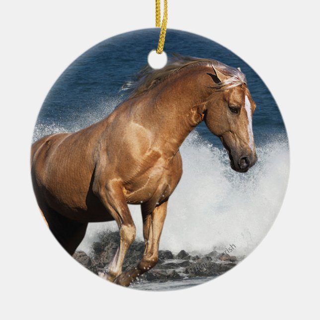 Décoration En Céramique Chevaux d'imaginaire : Éclaboussure d'été (Devant)
