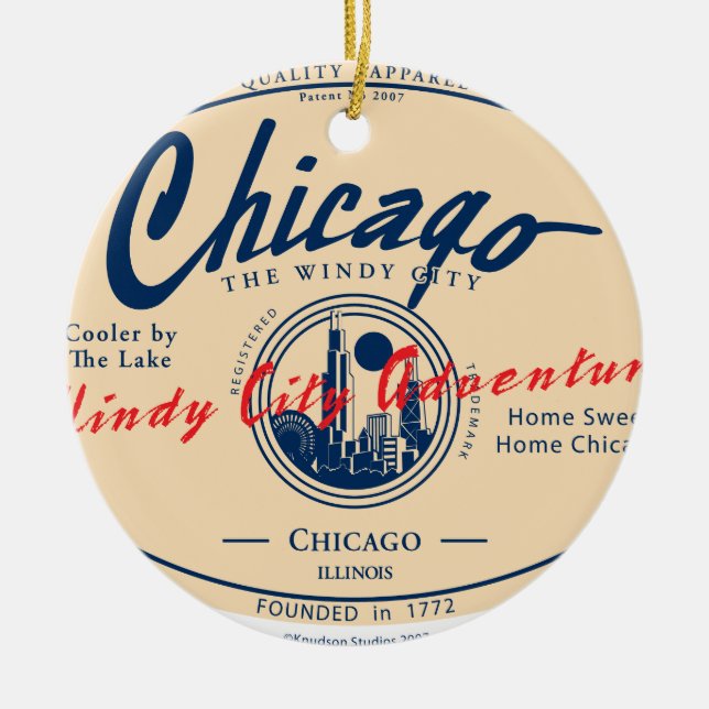 Décoration En Céramique Chicago Windy City (Devant)