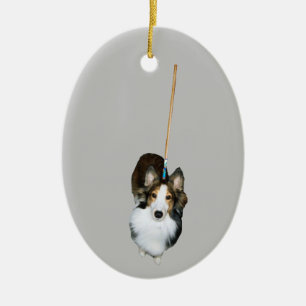 Décoration En Céramique Chien à la broche