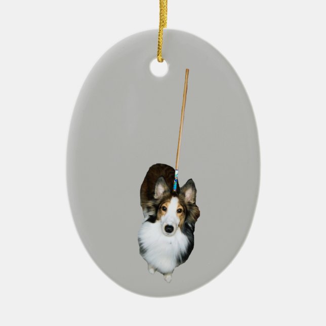 Décoration En Céramique Chien à la broche (Devant)