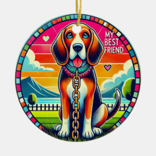 Décoration En Céramique Chien animé mignon