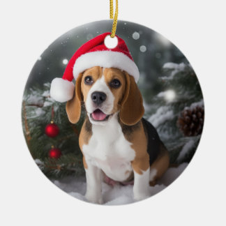 Décoration En Céramique Chien beagle Noël Keepsaké