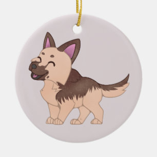 Décoration En Céramique Chien berger allemand de Kawaii