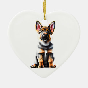 Décoration En Céramique Chien Chien Chien Personalisé Allemand