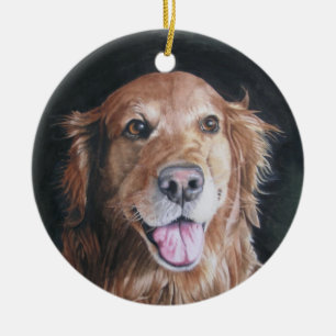 Décoration En Céramique Chien d'arrêt de /Golden d'ornement de souvenir de