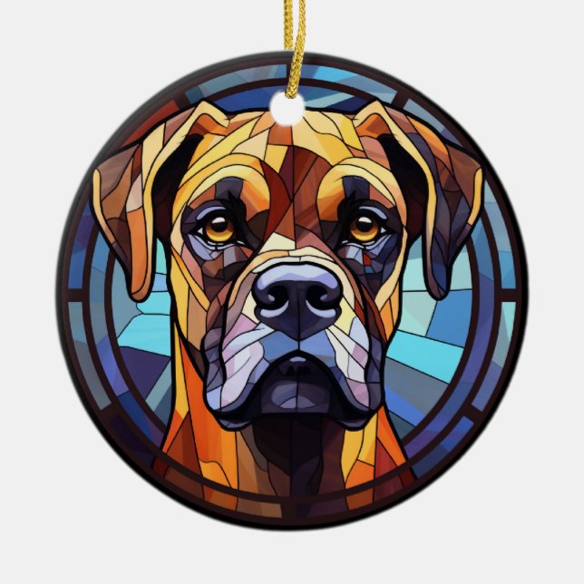 Décoration En Céramique Chien de boîte en verre doux (Devant)