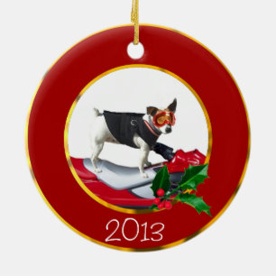 Décoration En Céramique Chien de Jack Russell Terrier