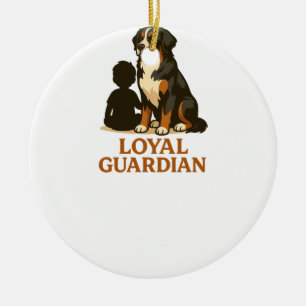 Décoration En Céramique Chien de montagne bernois Gardien loyal de la fami