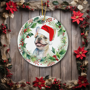 Décoration En Céramique Chien de taureau français Chien de chienne Holly W