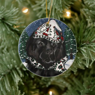 Décoration En Céramique Chien de Terre-Neuve