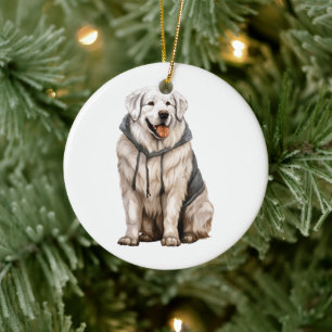 Décoration En Céramique Chien des Pyrénées
