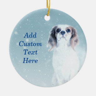 Décoration En Céramique Chien d'Espagne du roi Charles Cavalier