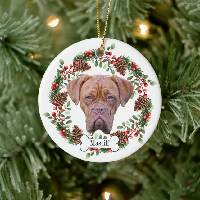 Décoration En Céramique chien mastiff (Arbre)