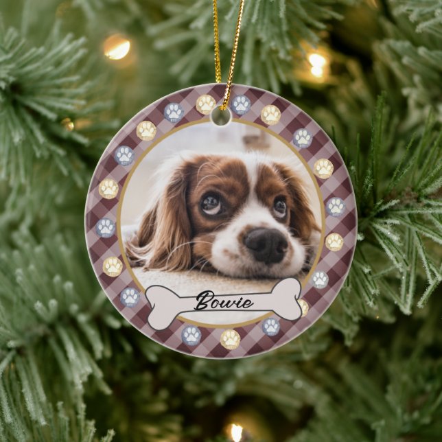 Décoration En Céramique Chien Nom d'os Patrouilles Noël | (Arbre)