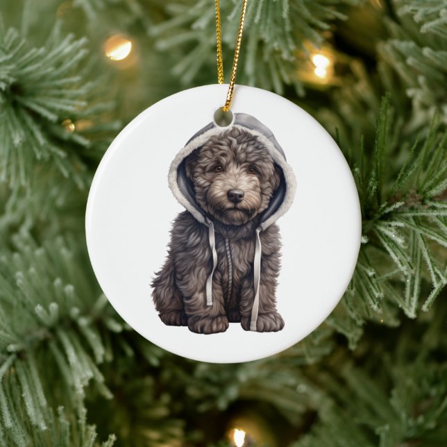 Décoration En Céramique Chien personnalisé Bouvier des Flandres (Arbre)