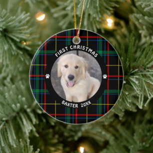 Décoration En Céramique Chien PREMIER NOËL Plaid Photo personnalisée
