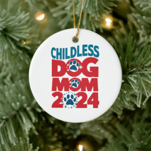 Décoration En Céramique Chien sans enfants Maman Chien Dame Voter Chien Pa