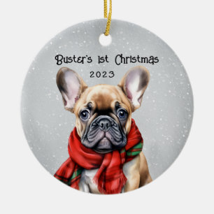 Décoration En Céramique Chien-taureau français personnalisé