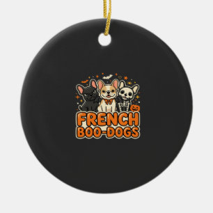 Décoration En Céramique Chiens Boo français Halloween French Bulldog Desig