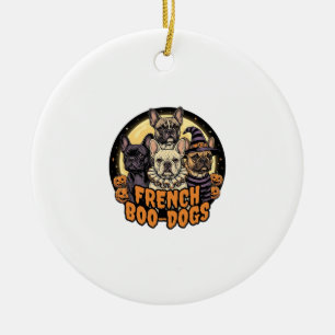 Décoration En Céramique Chiens de bouh français Halloween Bouledogue franç