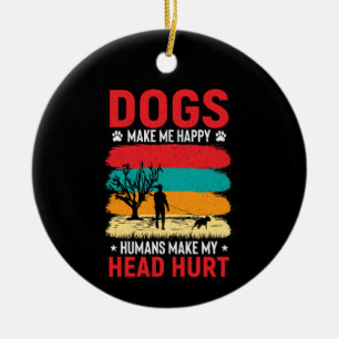 Décoration En Céramique Chiens et Humours humains