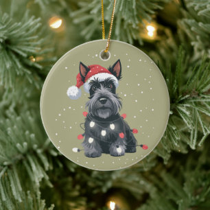 Décoration En Céramique Chiens Scottie Scottish Terrier Noël Chien Maman 