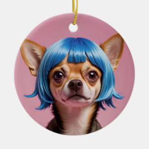Décoration En Céramique Chihuahua wig