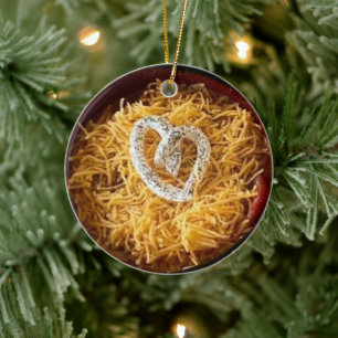 Décoration En Céramique Chili avec coeur de crème aigre