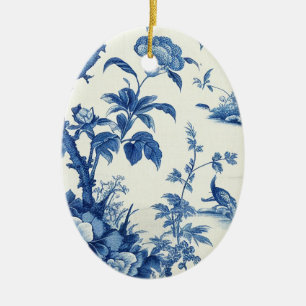 Décoration En Céramique Chinoiseries bleues et blanches