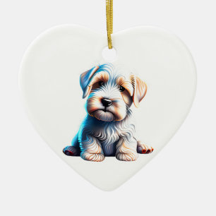Décoration En Céramique Chiot de Sealyham Terrier personnalisé