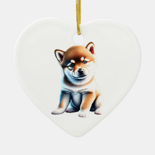 Décoration En Céramique Chiot Shiba Inu personnalisé