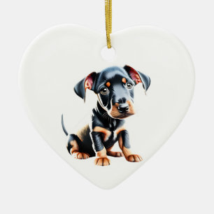 Décoration En Céramique Chiot standard Manchester Terrier personnalisé