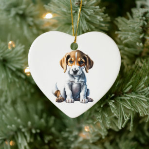 Décoration En Céramique Chiots American Foxhound Personnalisés