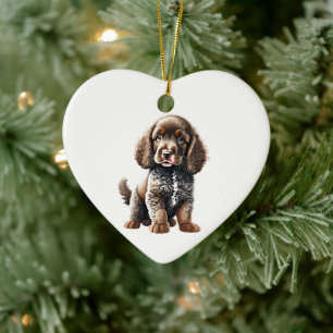 Décoration En Céramique Chiots American Water Spaniel Personnalisés